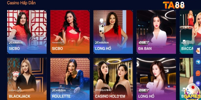 Những ưu điểm khi tham gia Casino online Ta88